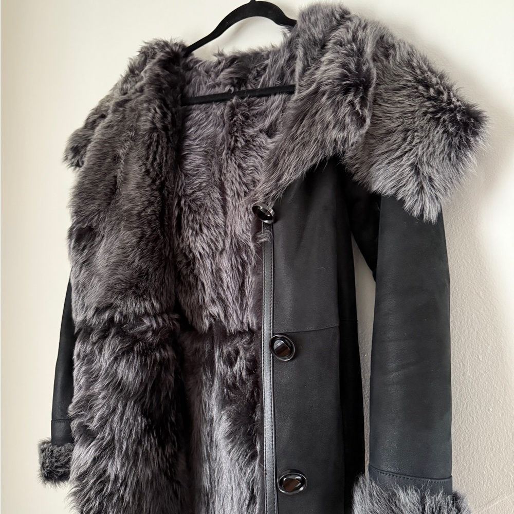 Silver sheepskin Women's Coat